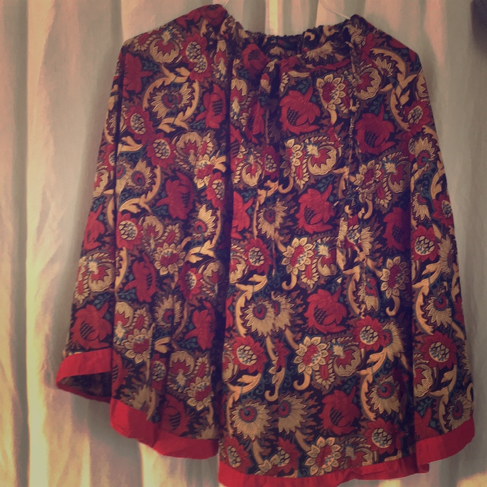 Boho floral cotton wide leg Pants